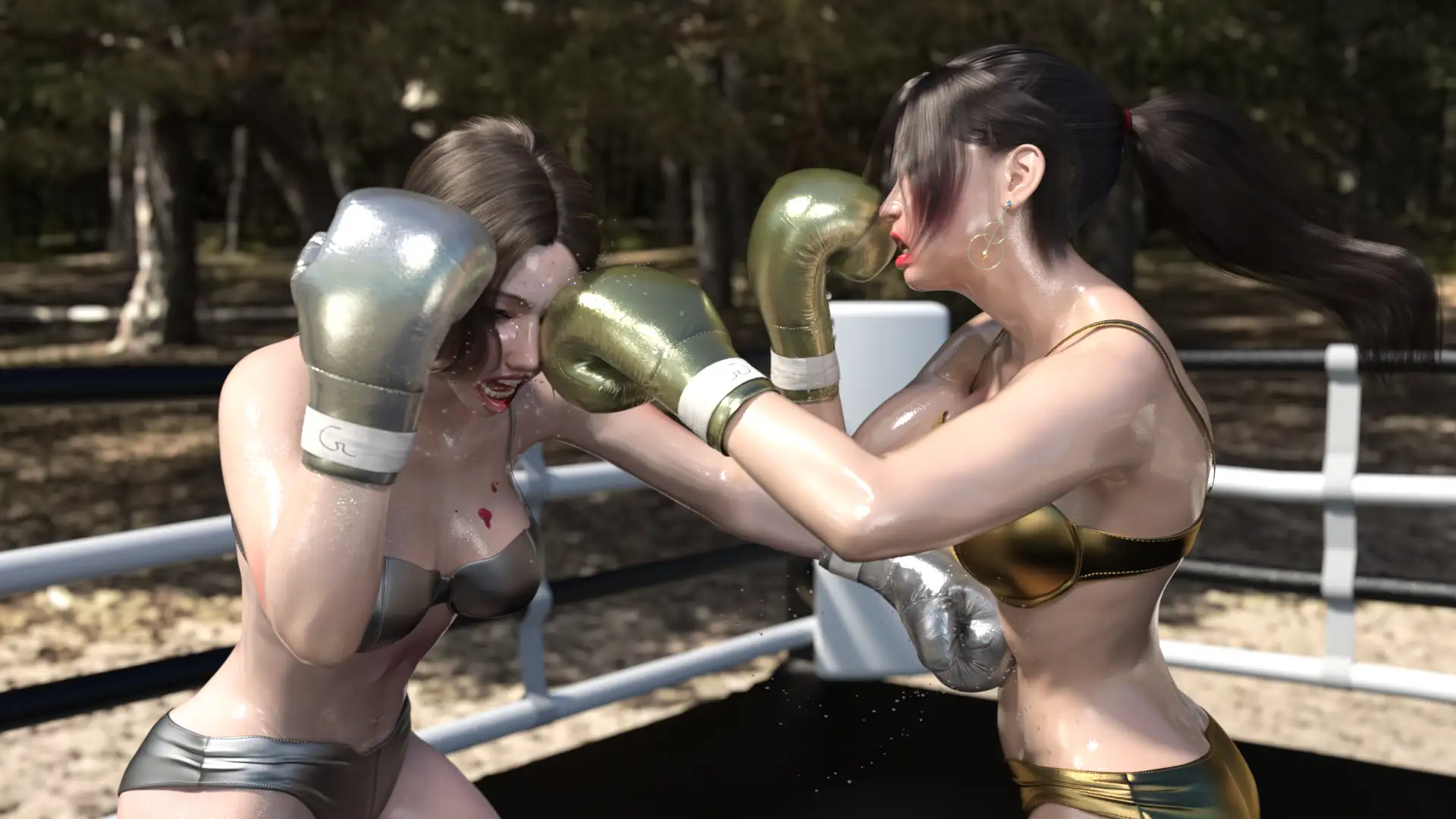 [VariedCombat]Beach Boxing: Qiuyue VS Eun-Ha