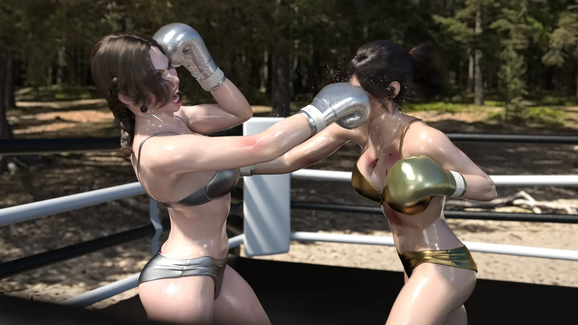 [VariedCombat]Beach Boxing: Qiuyue VS Eun-Ha