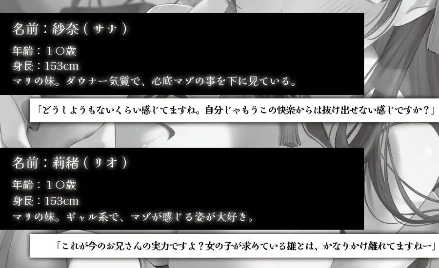 [Delivery Voice]意地悪三姉妹のシコシコ誘惑 おちんちんがダメダメになる クソマゾ向け悶絶オナニーサポート