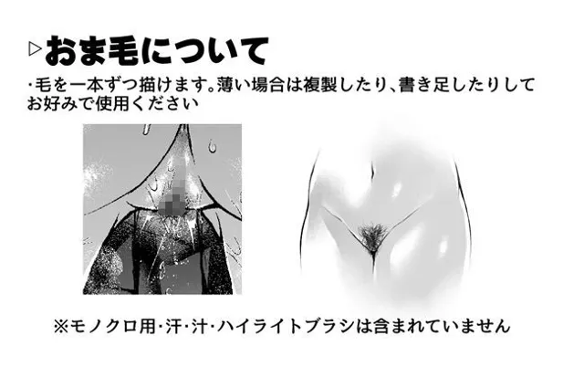 [れいが荘素材専門店]誰でも簡単にエロ漫画が描ける！効果・補助ブラシセット For Hentai manga / Impact Effect Assistance Brush Set