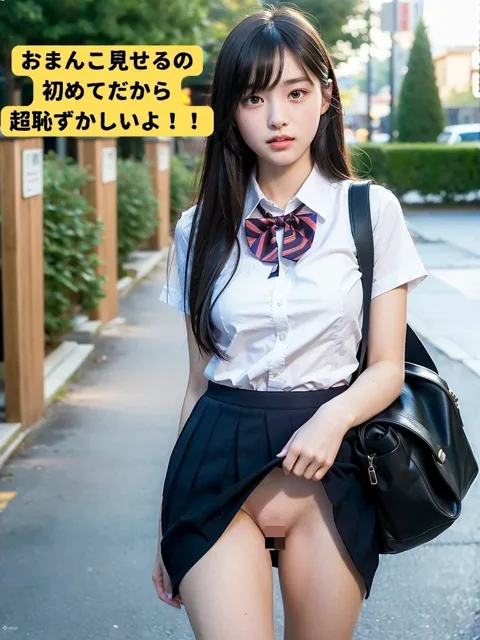 [AI美女R18くらぶ]中出し女学園シリーズ第1弾！ 女子校生のおまんこ初開脚＜＜エチエチ登校編＞＞