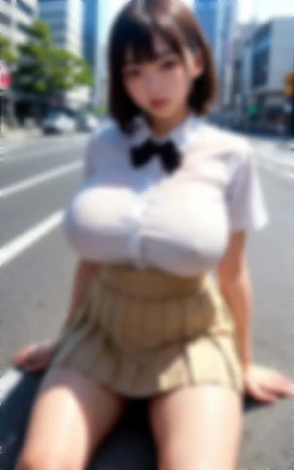 [グラビア館]【90%OFF】ノーブラ爆乳ぽっちゃり美女と街中デート