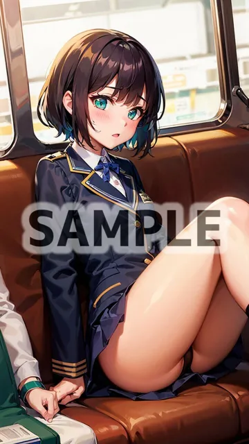 [AI愛create]電車パンチラ制服女子