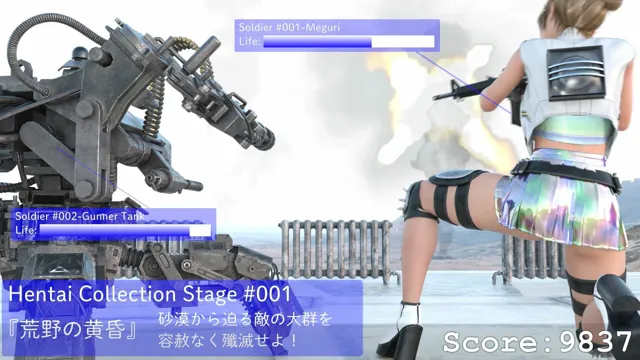 [Libido-Labo]【▲100】廻里が主人公のMMORPG『編隊コレクション』ゲーム動画（Vol.1:編隊モード突入で編隊娘のスカート内鑑賞 PV01:純白Tバック）