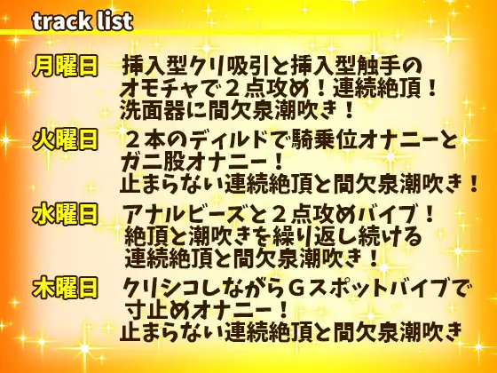 [ぼっちえっちLAB]【はらぺこちゃん】1週間オナニー(完全版)連続絶頂と間欠泉潮吹きが止まらない!アナル、クリ、乳首攻め!立ったままガニ股おしっこ!【バイノーラル、実演音声、ASMR】