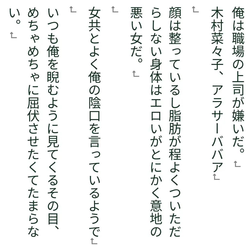 [あんまいキャベツだよ]意地悪上司を屈伏させて奴隷にするまで