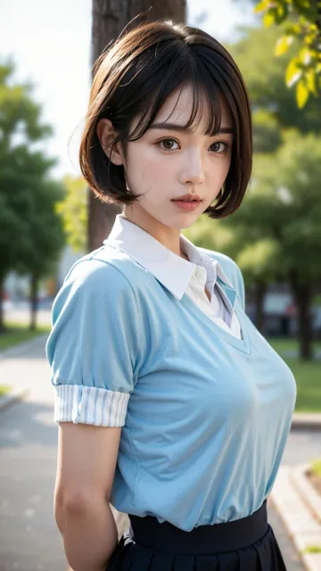 [愛の女神]露出狂な制服女子【4K超高画質】コスプレ・フェラチオ・開脚