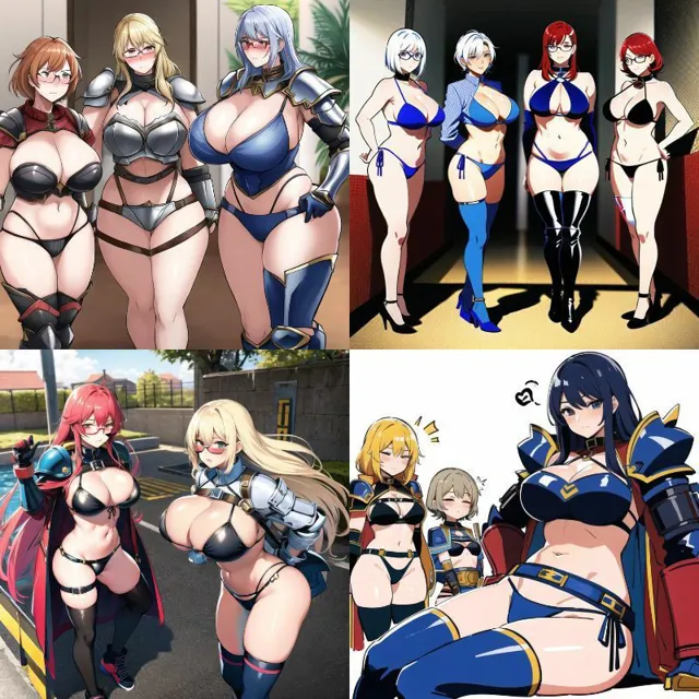 [満点星]【90%OFF】【微エロ】女戦士コレクション334枚【ビキニアーマー・バニー戦士・ハーレム・敗北・拘束などシチュ多数】