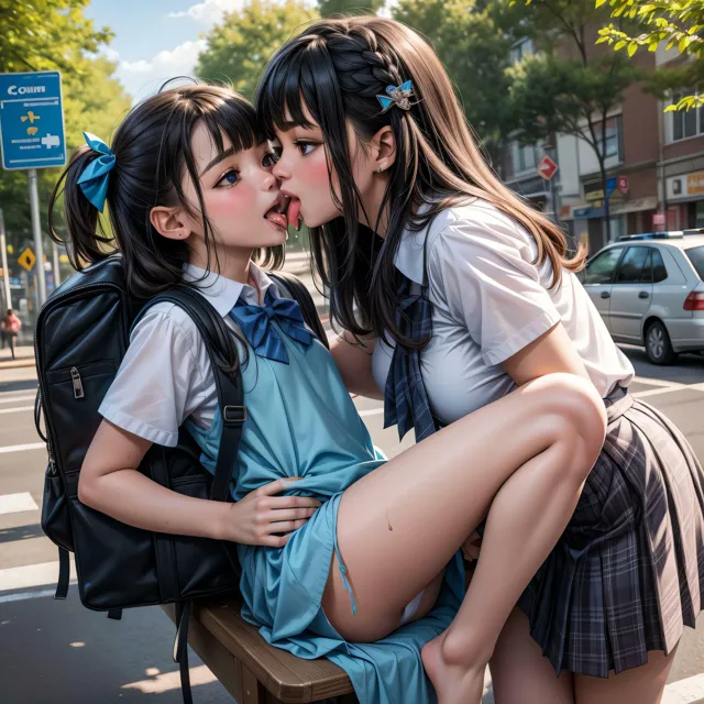 [禁断エクリプス]百合野外イチャイチャ