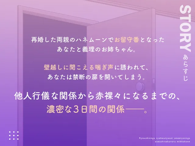 [あまおと]【バイノーラル】両親が旅行中にお姉ちゃんがお世話してくれる3日間