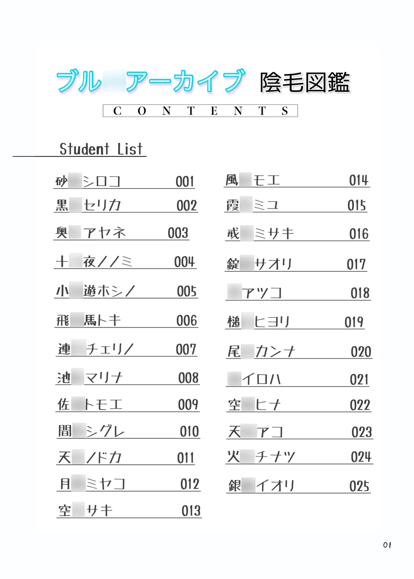 [股の毛玉]ブルアカ陰毛図鑑Vol.2