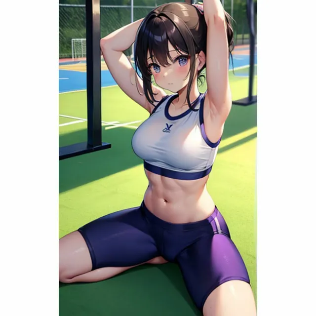 [愛AI]スポーツ女子の美しい腹筋