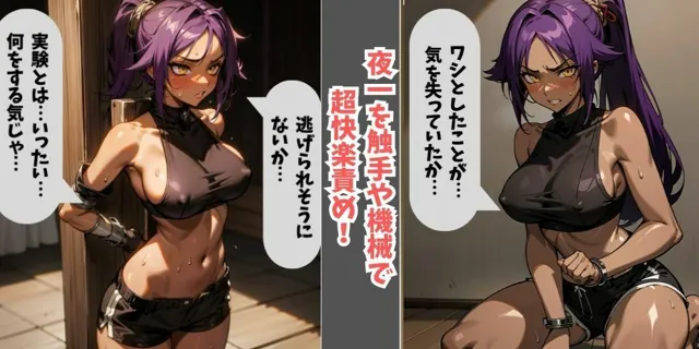 [美少女の宝庫]【全セリフ付き】BLEACH美女4人を快楽拷問！霊圧や力を抑えつけられ、無抵抗に。拘束され触手や機械で終わらない快楽責めで悶絶。【朽木ルキア・ネル（ネリエル）・夜一・砕蜂の4人】涅マユリ開発の薬により、永遠の快楽地獄に堕ちる…。