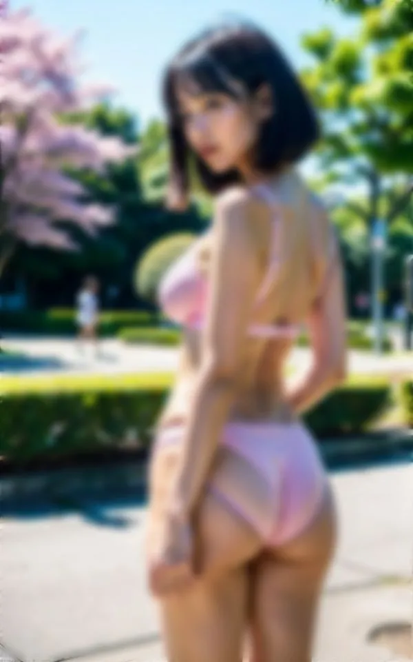 [童顔サークルズ]横浜の公園で露出する痴女！サッカー部のマネージャーがピンクの下着で・・・