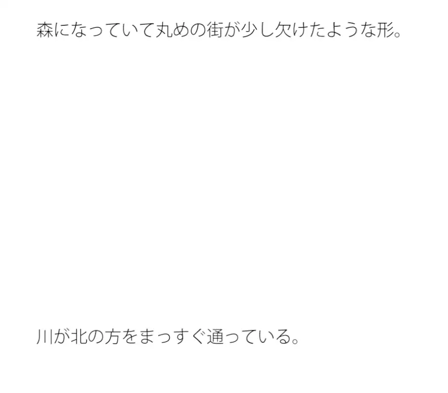 [サマールンルン]丸い街 少し端っこが欠けて森になっている妙に癒される場所