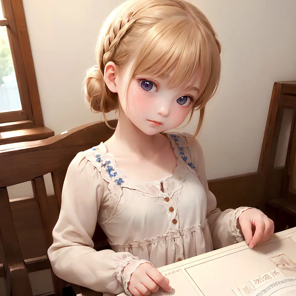 [petite size]AI CG Collection1 ～金髪碧眼_白ブラウス編～