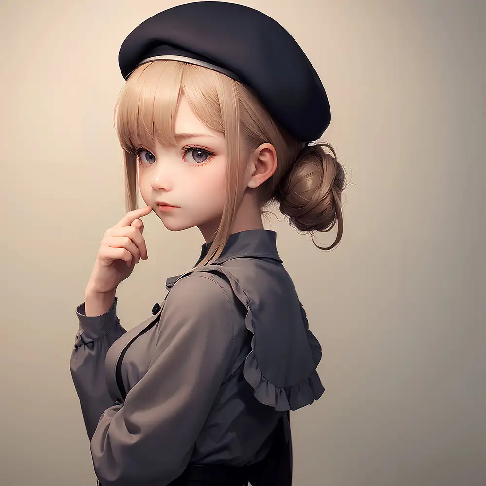 [petite size]AI CG Collection1 ～金髪碧眼_白ブラウス編～