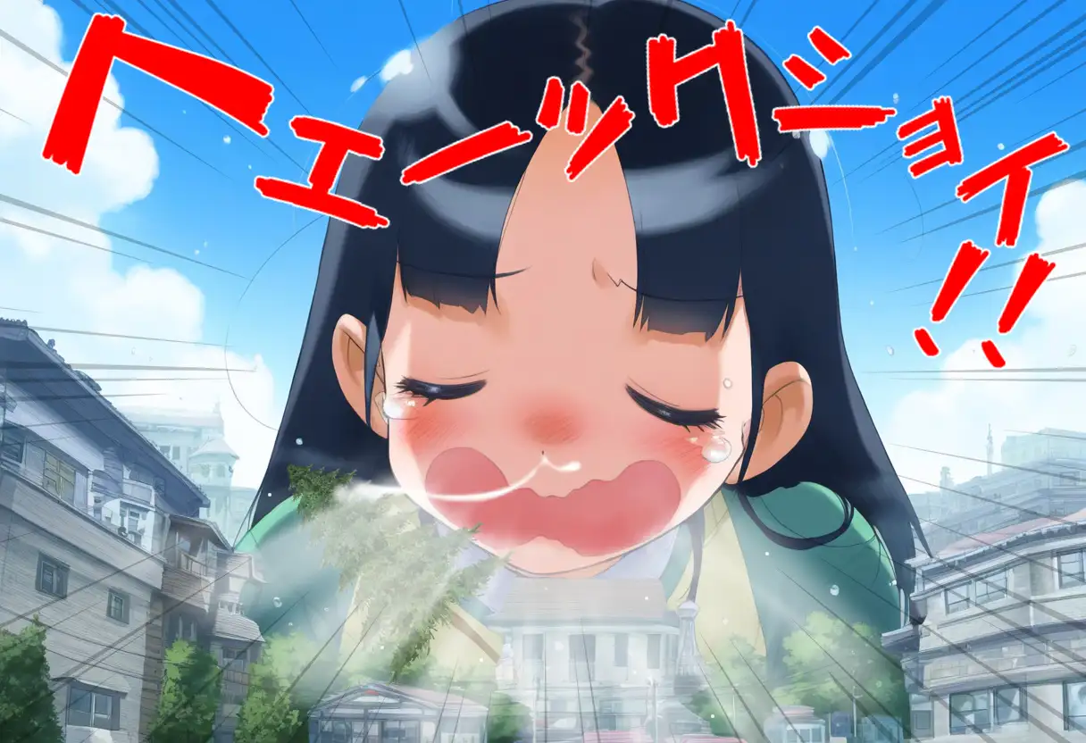 [くしゃみ絵販売店]巨大娘くしゃみ集/ Giantess Sneeze collection