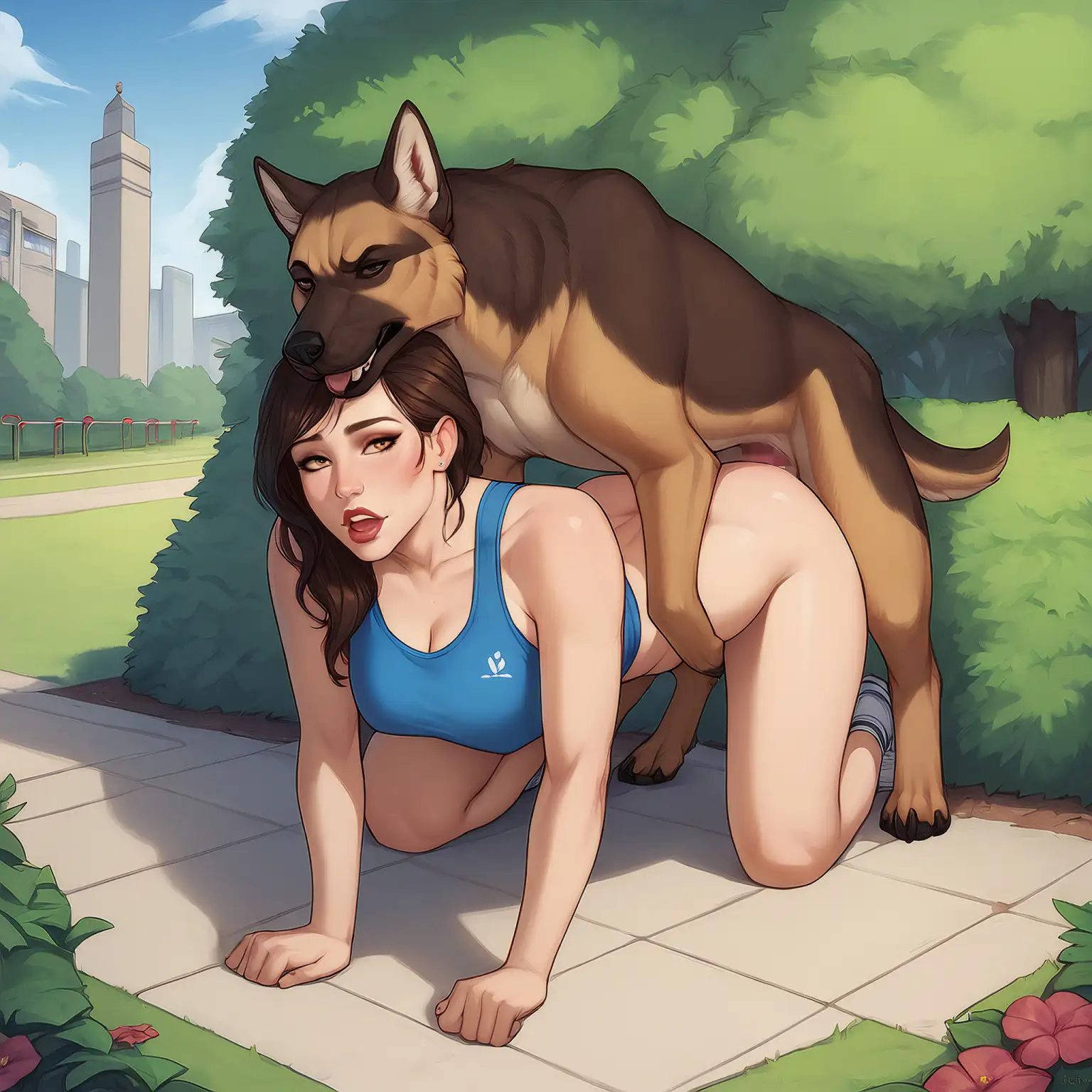 [Dawnsight]Jogger and Dog Happy Set 01