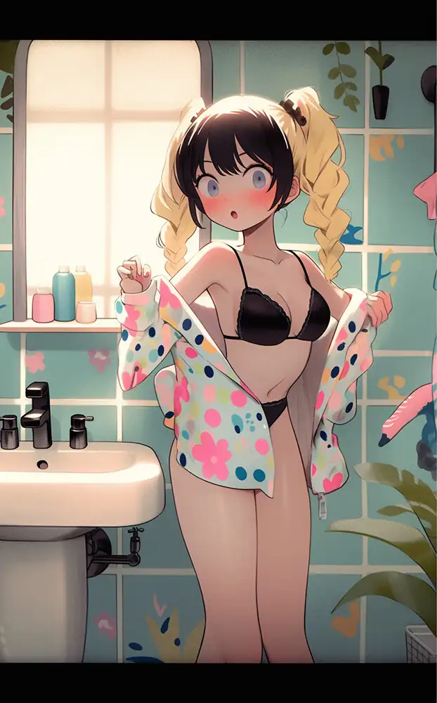 [夢の女の子]AI Girls In A Bathroom