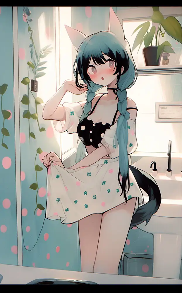 [夢の女の子]AI Girls In A Bathroom