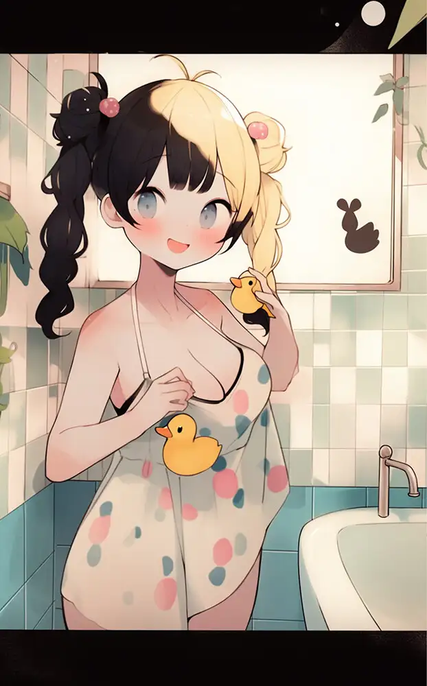 [夢の女の子]AI Girls In A Bathroom