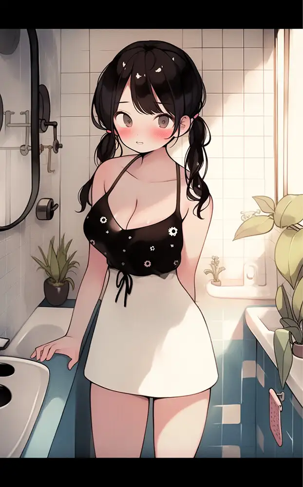 [夢の女の子]AI Girls In A Bathroom