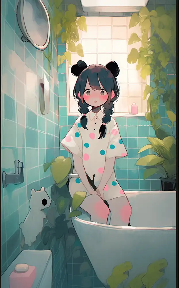 [夢の女の子]AI Girls In A Bathroom