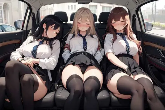 [満点星]【微エロ】車内×女子校生（複数・睡眠・拘束アリ）【総枚数164枚】