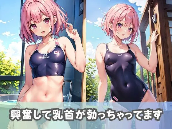 [美女AIコレクション]【スク水貧乳女子】ちっぱい女子校生がスクール水着に着替えたら