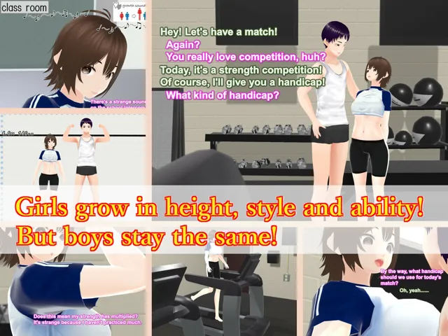 [女子成長クラブ]Outgrowing only girls， Overtake boys， Growth sound dumbbells Arc