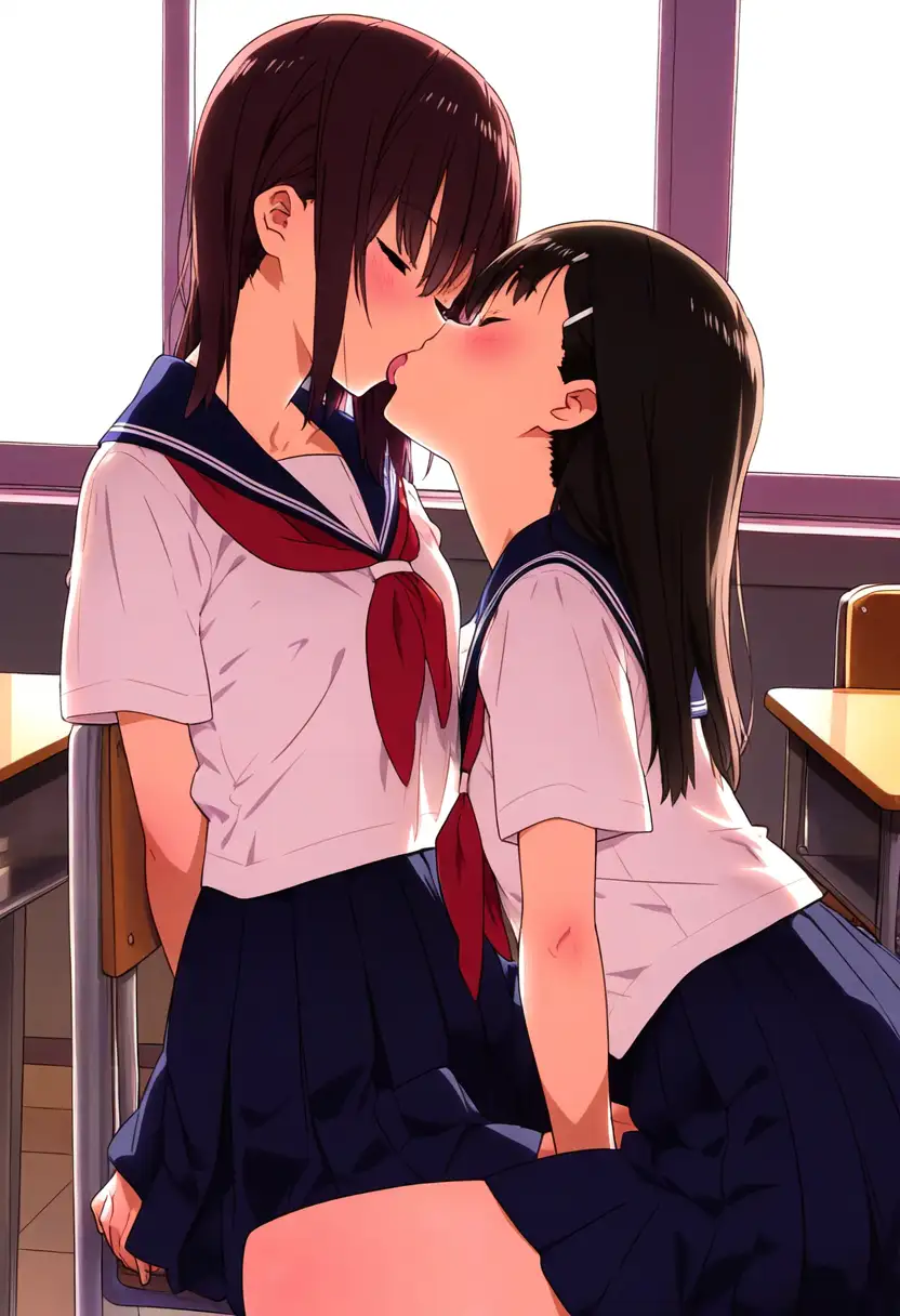 [えっちん]百合の美女たちが全寮制の女学園でラブラブ・甘々生活するイラスト集500枚(キス・体育・お風呂・貝合せ・手マン・クンニ・セックス)