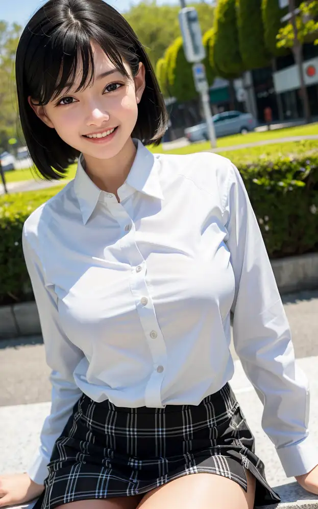 [やなせ - yanase]外で脱がされちゃう美女たちのヌード写真集【AI妄想グラビア写真集】