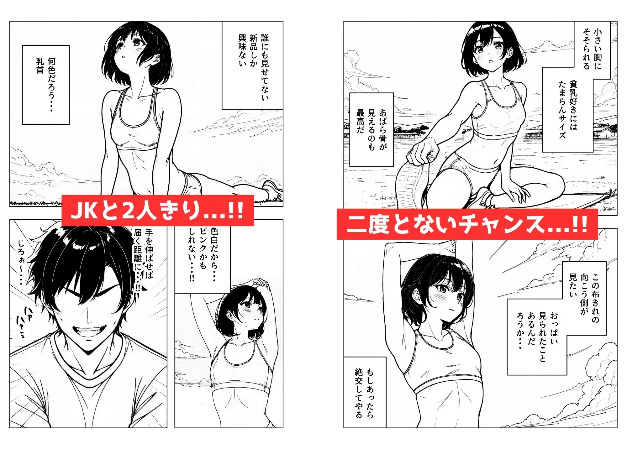 [ちっぱい乳首色フェチ男]陸上JKの乳首の色が見たい!無理やり貧乳吸い&顔舐め唾液まみれ