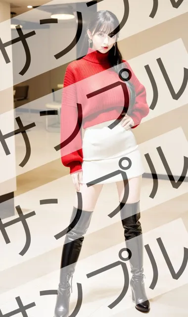 [あらぶるま]真面目な女性のミニスカニーハイブーツ - Serious Women’s Mini Skirt High Boots