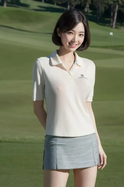 [AI美女倶楽部BIJOBIJO]巨乳×ミニスカ ゴルフ美女