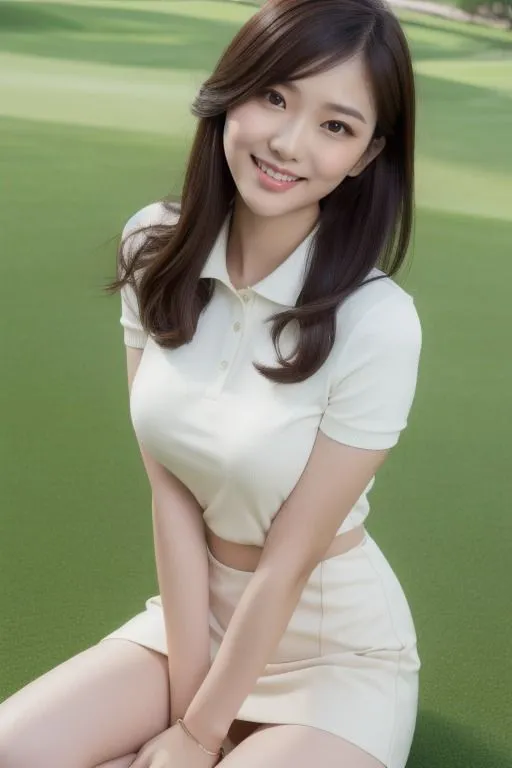[AI美女倶楽部BIJOBIJO]巨乳×ミニスカ ゴルフ美女