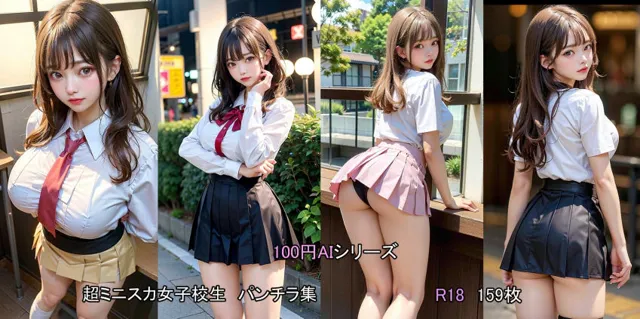 [RedMist]【100円AIシリーズ】超ミニスカ巨乳女子校生〜J〇パンチラ集3〜