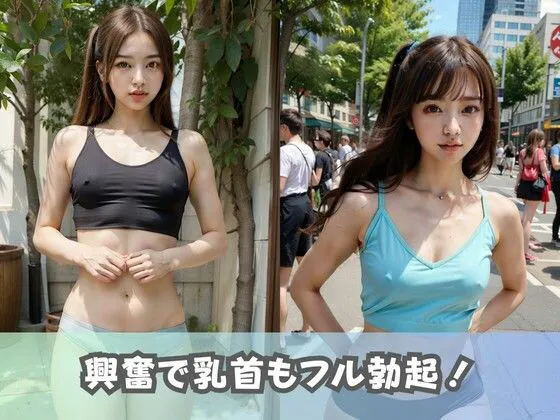 [美女AIコレクション]【爆乳対貧乳！】巨乳とちっぱいスポーツ女子がマラソン大会で激突！ポロリも続出！【スポブラ女子】