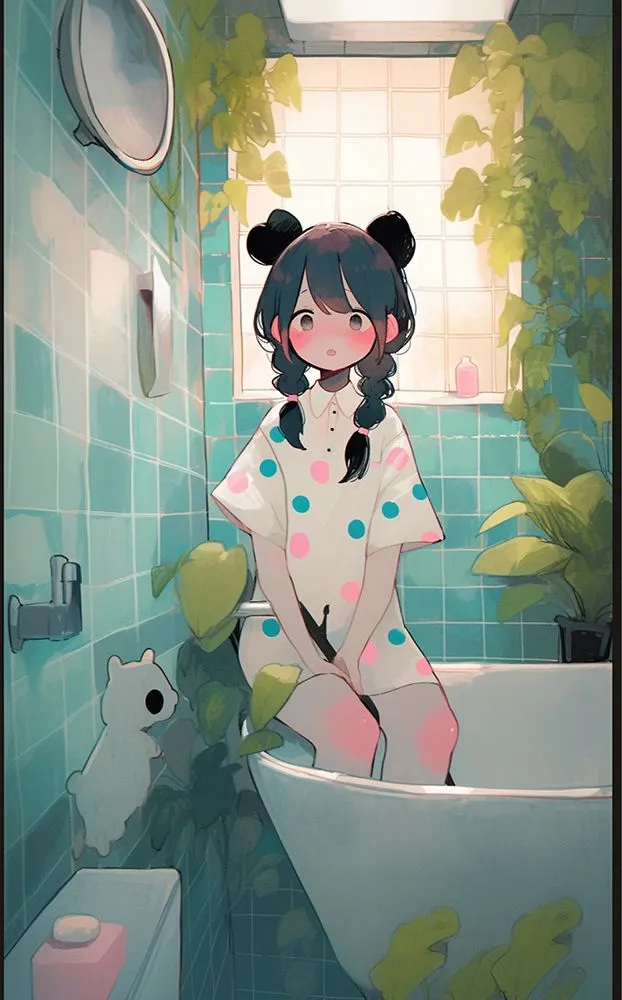 [夢の女の子]【20%OFF】AI Girls In A Bathroom