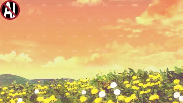 [背景専門店みにくる]みにくる動く背景CG素材集『風に揺れる花畑』タンポポ