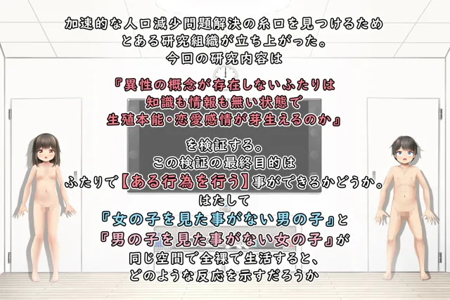 [RENATIUM]女の子を見た事がない男の子と、男の子を見た事がない女の子の、はだかワンルーム生活