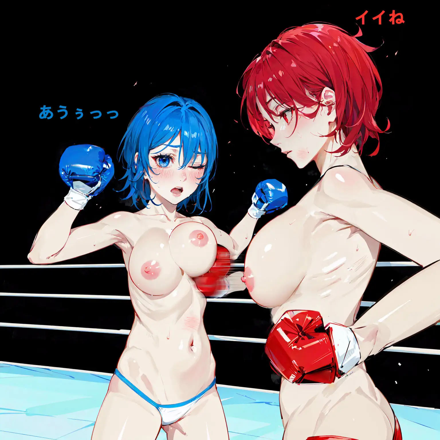 [HotNCuteBoxing]Hitagi vs Red