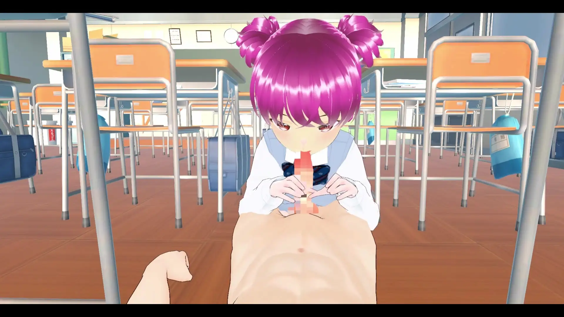 [エロ動画太郎]放課後に○リッ娘とえっち   お団子ピンク髪つぐみちゃん