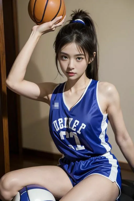 [美女開発部門]AI美女バスケットボールショット: スポーツとグラビアの融合