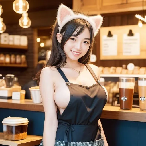 [ファンタスセレブリティ]【95%OFF】猫耳カフェ店員（セリフなし AI画像集）