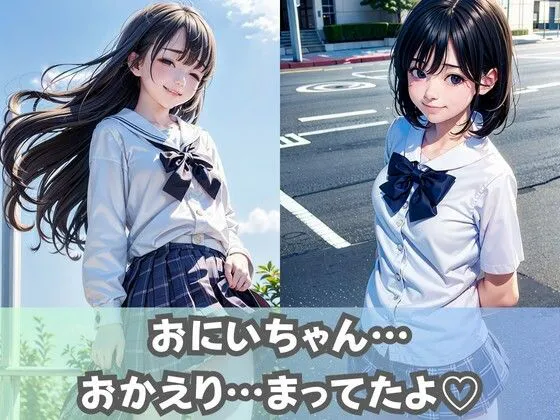 [美女AIコレクション]【制服女子校生】体は大人のロリ顔JKが超ミニスカートでパンチラ！義理のお兄ちゃんを誘惑！