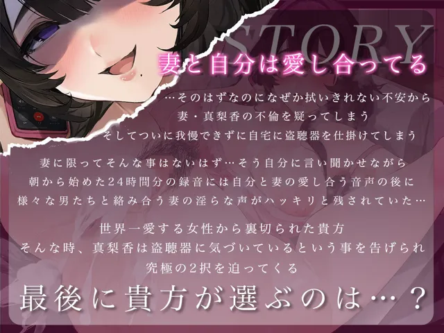 [ニジイロサクラ]【脳破壊ボイス】僕だけが知らない愛する妻の秘密の情事〜自宅を盗聴したら代わる代わる男たちとセックスしていて悔シコ不可避〜