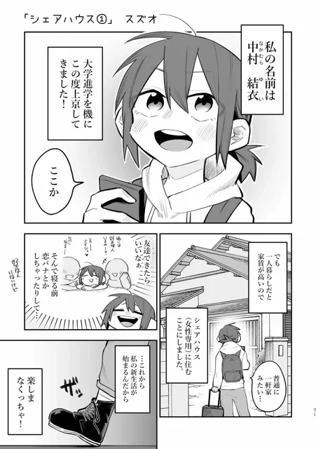 [ZUOJISAN]シェアハウス〜3p百合えっち〜