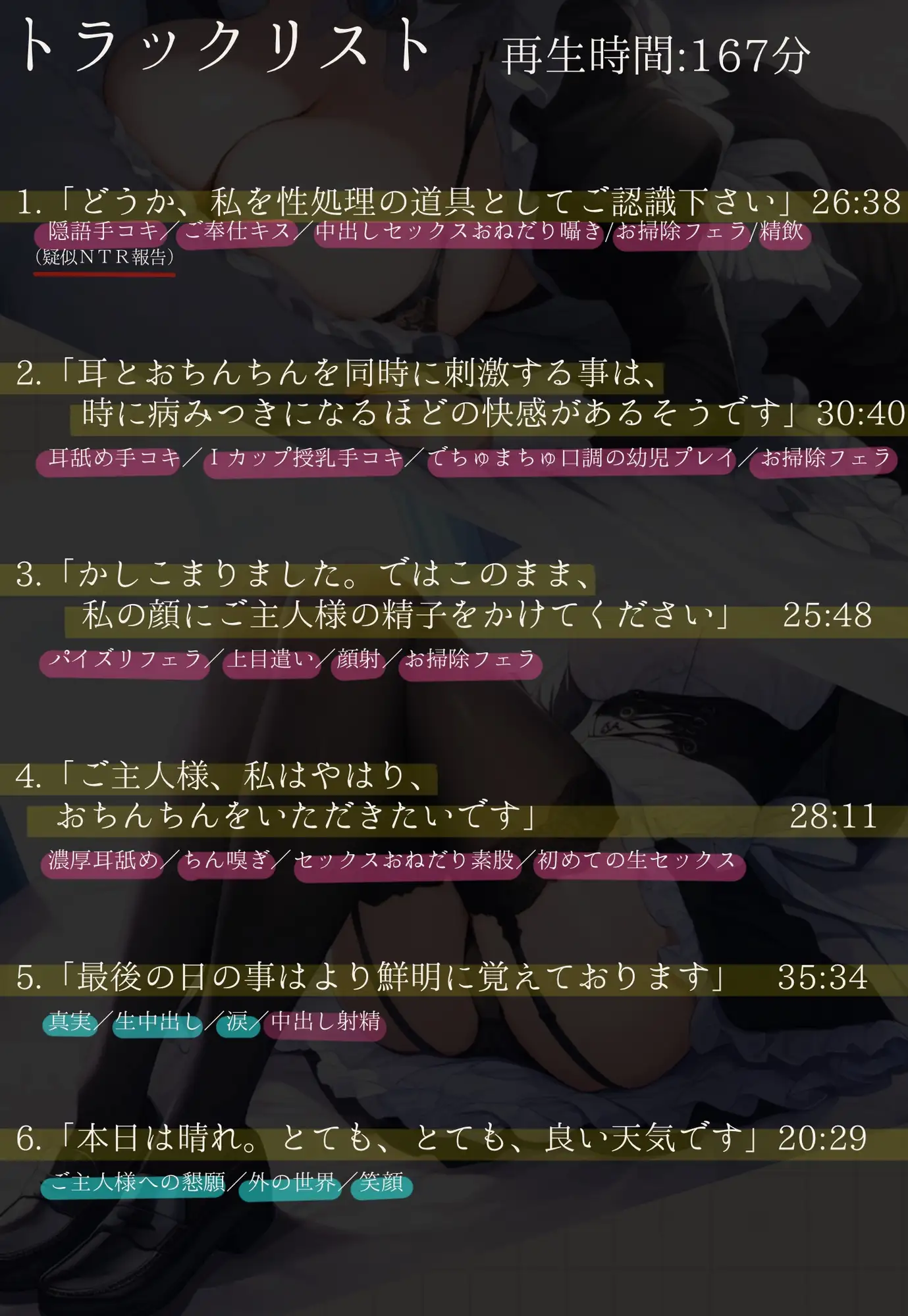 [四伍六(しごろ)堂]【純愛ご奉仕_167分】淫らなメイドはご主人様の中出し射精を夢見るか?